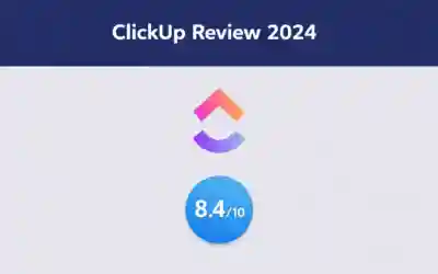 ClickUp Review rated 8.4 out of 10 by SaaSMaste