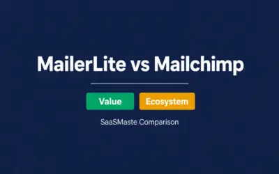 MailerLite vs Mailchimp comparison by SaaSMaste contrasting value and ecosystem strengths