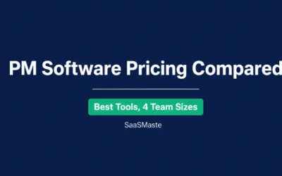 Project management software pricing comparison across 8 tools and 4 team sizes by SaaSMaste