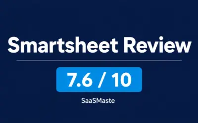 Smartsheet Review rated 7.6 out of 10 by SaaSMaste