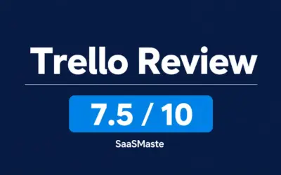 Trello Review rated 7.5 out of 10 by SaaSMaste