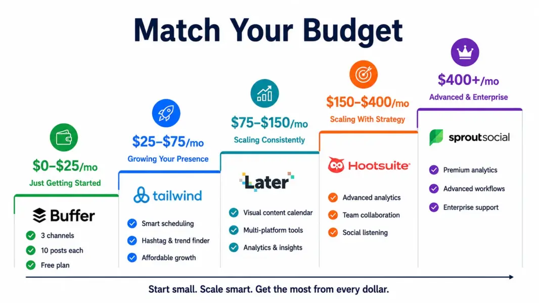 Budget ladder matching tools to price points