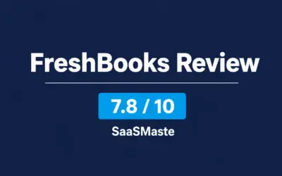 FreshBooks review by SaaSMaste with an overall rating of 7.8 out of 10