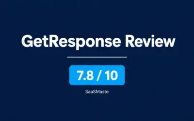 GetResponse review by SaaSMaste with an overall rating of 7.8 out of 10