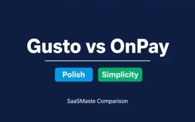 Gusto vs OnPay comparison by SaaSMaste weighing polish against simplicity