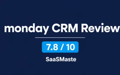 monday CRM review by SaaSMaste rated 7.8 out of 10