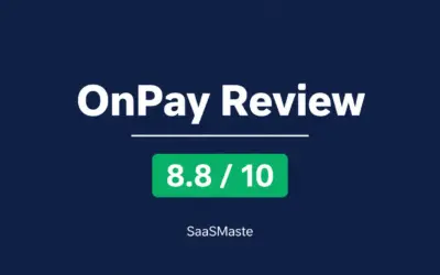 OnPay review by SaaSMaste with an overall rating of 8.8 out of 10