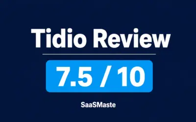 Tidio review by SaaSMaste rated 7.5 out of 10