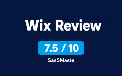 Wix review by SaaSMaste rated 7.5 out of 10