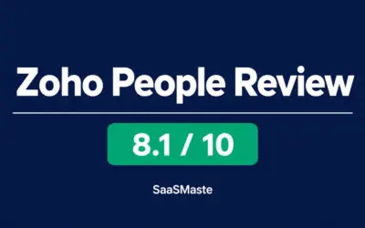 Zoho People review by SaaSMaste with an overall rating of 8.1 out of 10